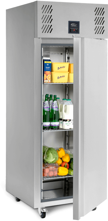 Stainless Steel Single Door Refrigerator Stocked PNG Image