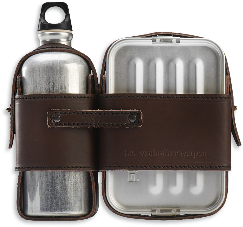 Stainless Steel Tiffin Boxand Water Bottle PNG Image