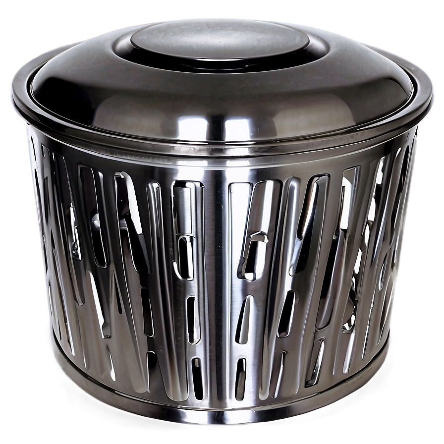 Stainless Steel Trash Can Png 05042024 PNG Image