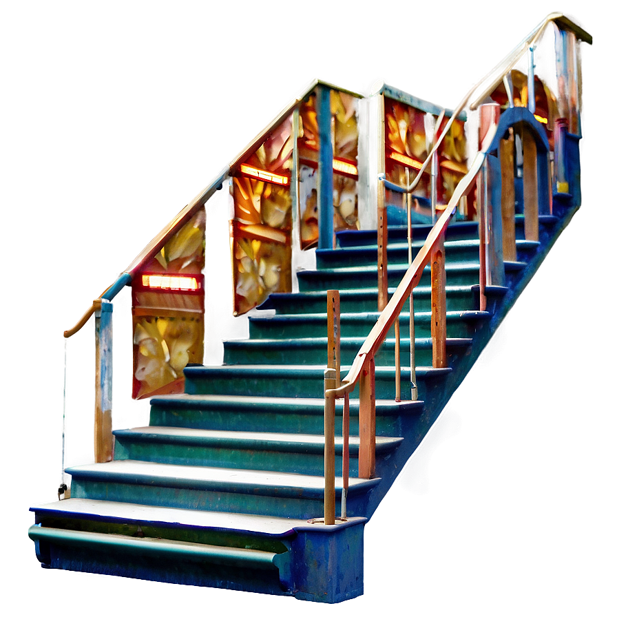 Staircase With Landing Png 06122024 PNG Image