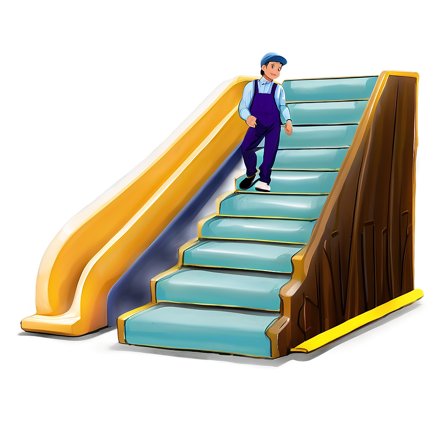 Staircase With Slide Png Vlw92 PNG Image