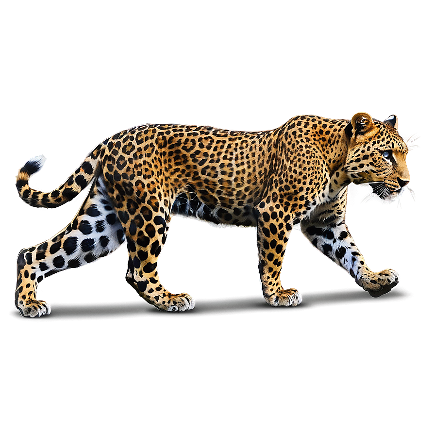 Stalking Leopard Illustration Png 06112024 PNG Image