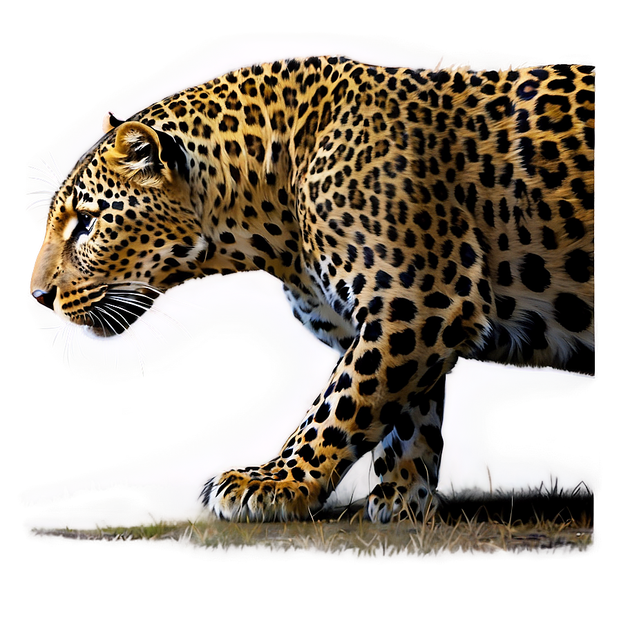 Stalking Leopard Illustration Png 26 PNG Image