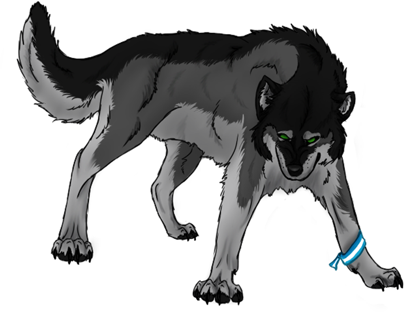 Stalking Wolf Illustration PNG Image