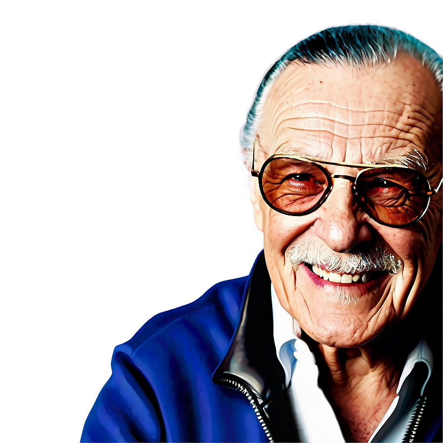 Stan Lee Smiling Portrait Png Hyf PNG Image