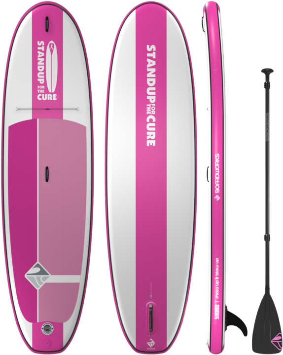 Stand Up For The Cure Paddleboardand Paddle PNG Image