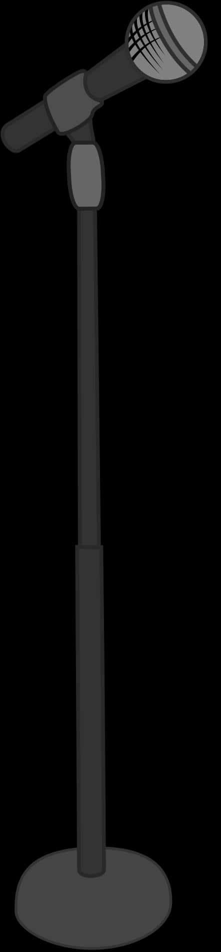 Standing Microphone Graphic PNG Image