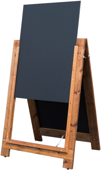 Standing Wooden A Frame Chalkboard PNG Image