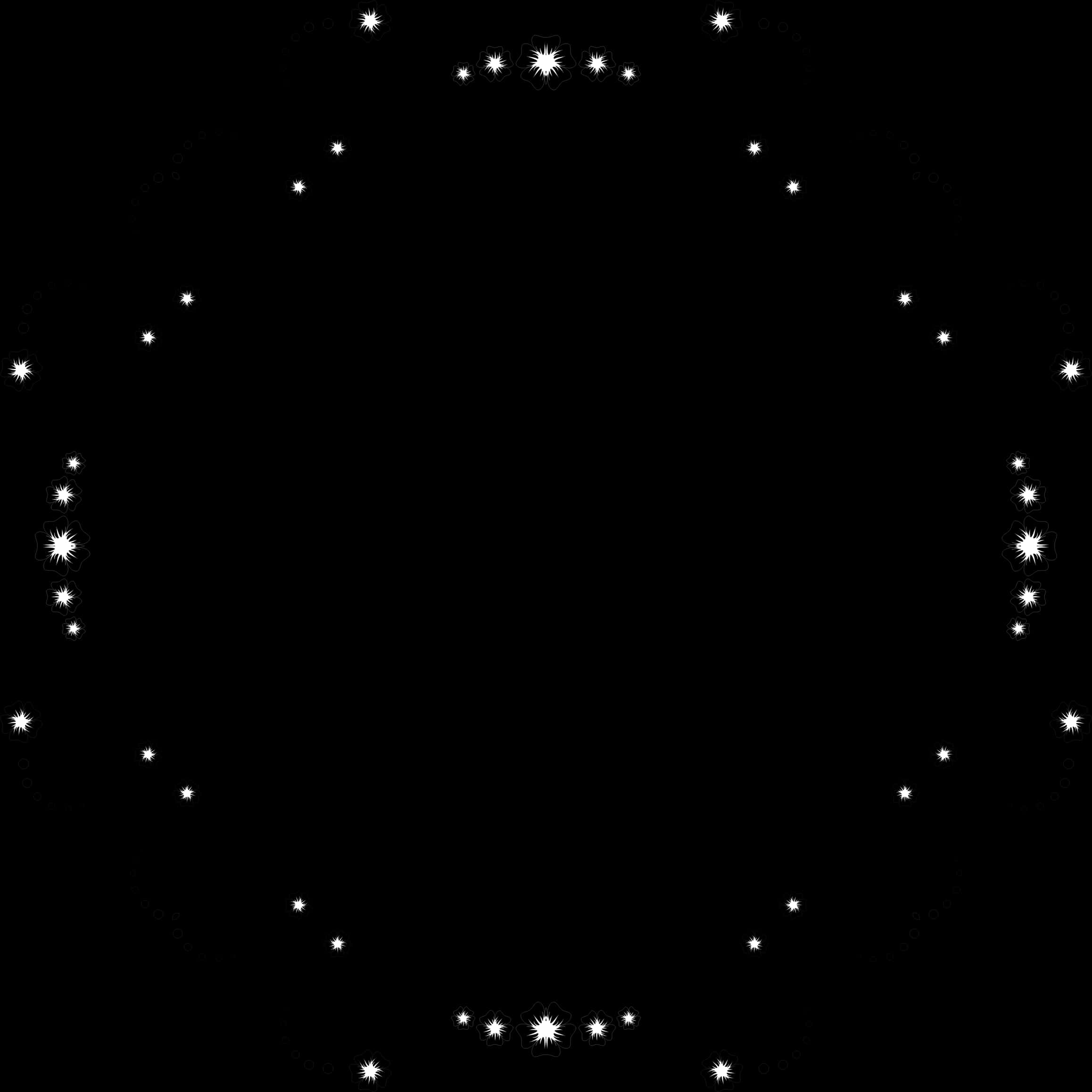 Star Circle Vector Black Background PNG Image