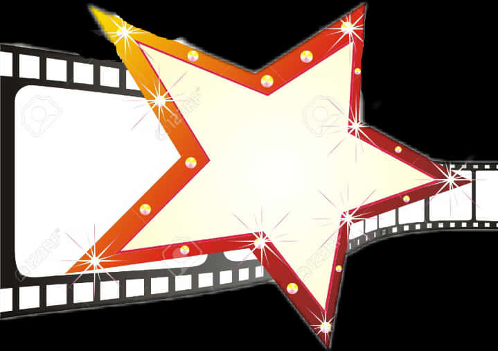 Star Filmstrip Graphic PNG Image