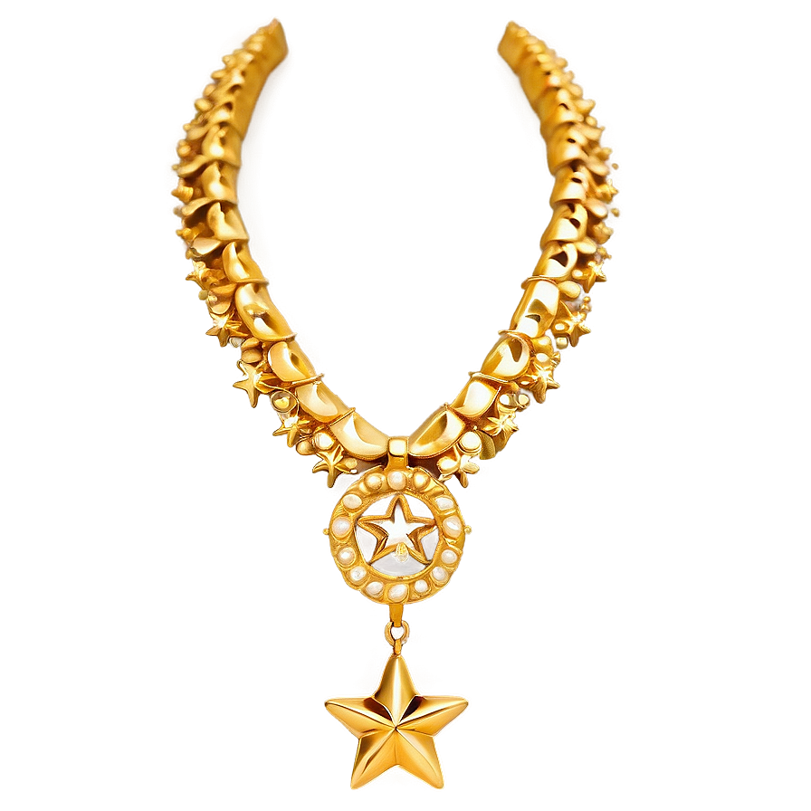 Star Gold Necklace Png 86 PNG Image