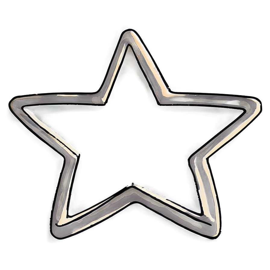 Star Outline Sketch Png Bxl13 PNG Image