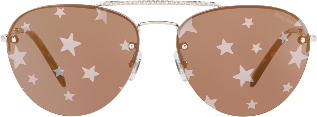 Star Pattern Aviator Sunglasses PNG Image