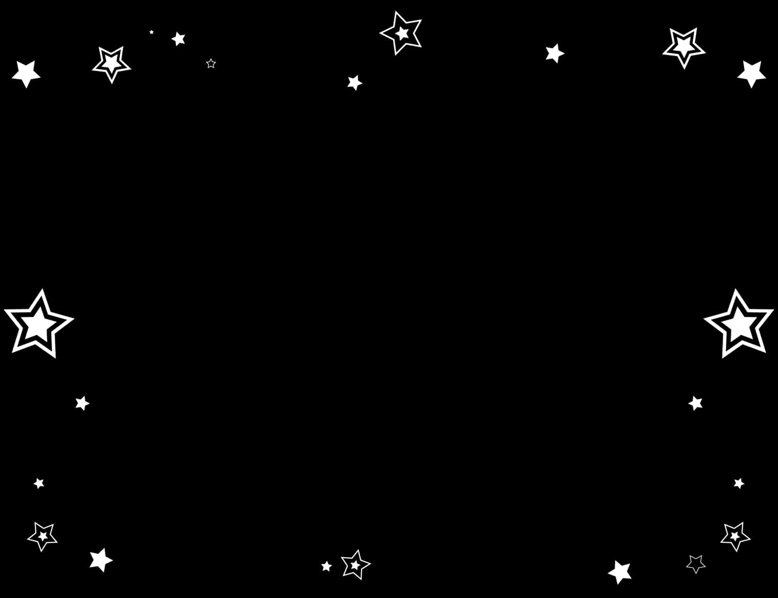 Star Patterned Black Border PNG Image