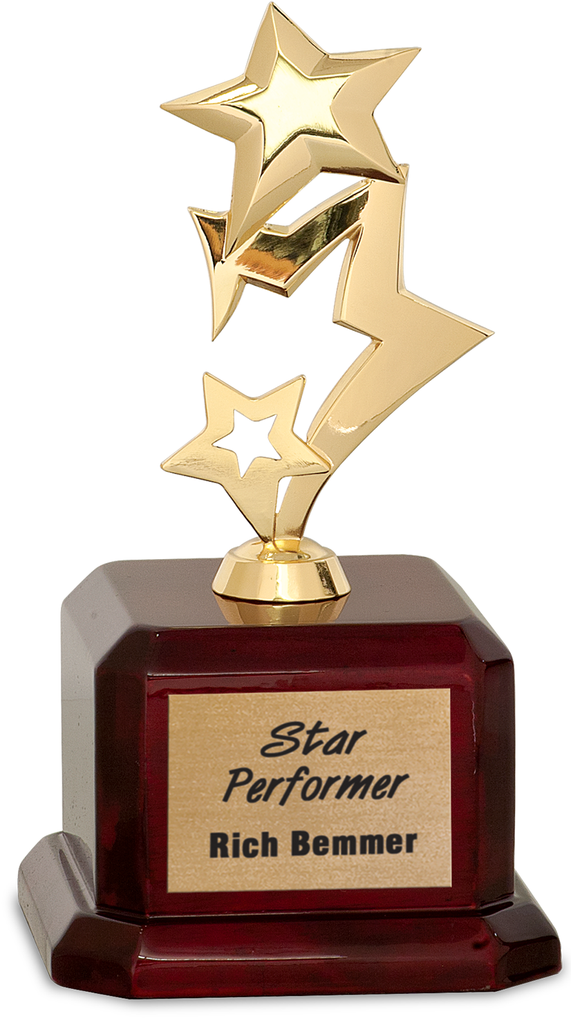 Star Performer Award Trophy PNG Image