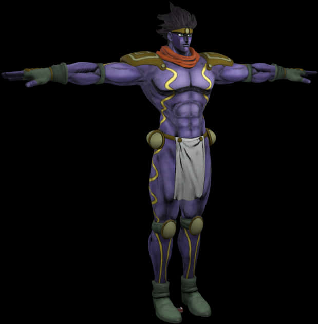 Star Platinum Standing Pose PNG Image