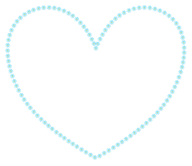 Star Studded Heart Outline PNG Image