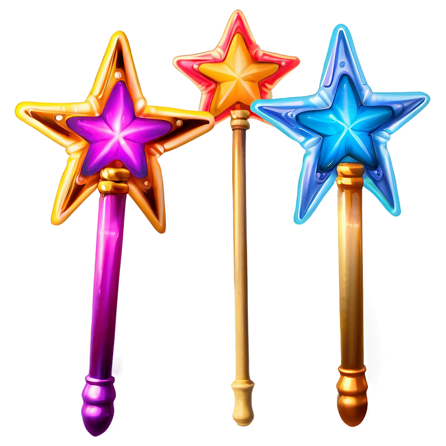 Star Wand With Glows Png Aul76 PNG Image