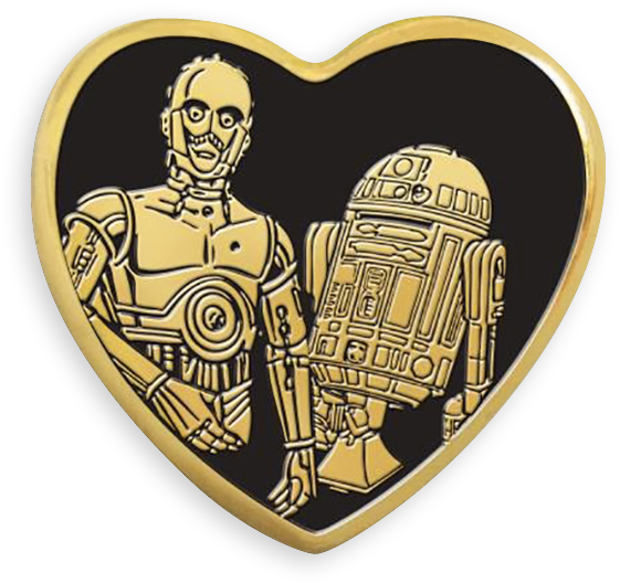 Star Wars Droids Heart Pin PNG Image