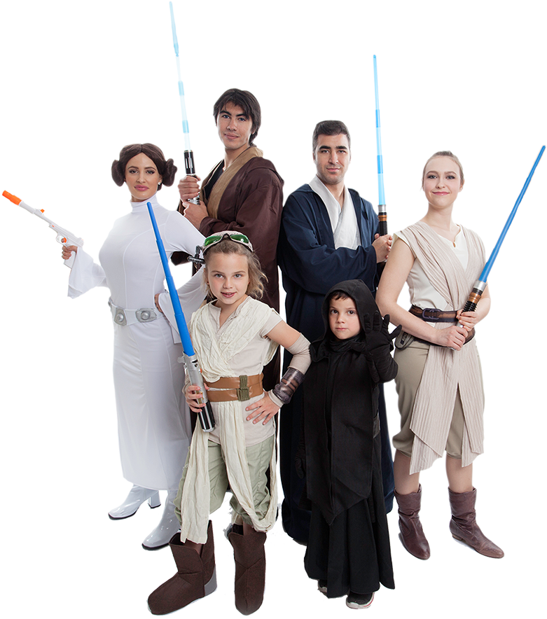 Star Wars Family Cosplay PNG Image