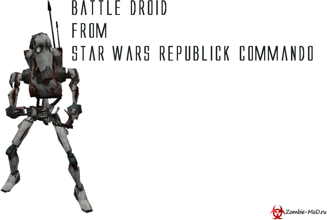 Star Wars Republic Commando Battle Droid PNG Image