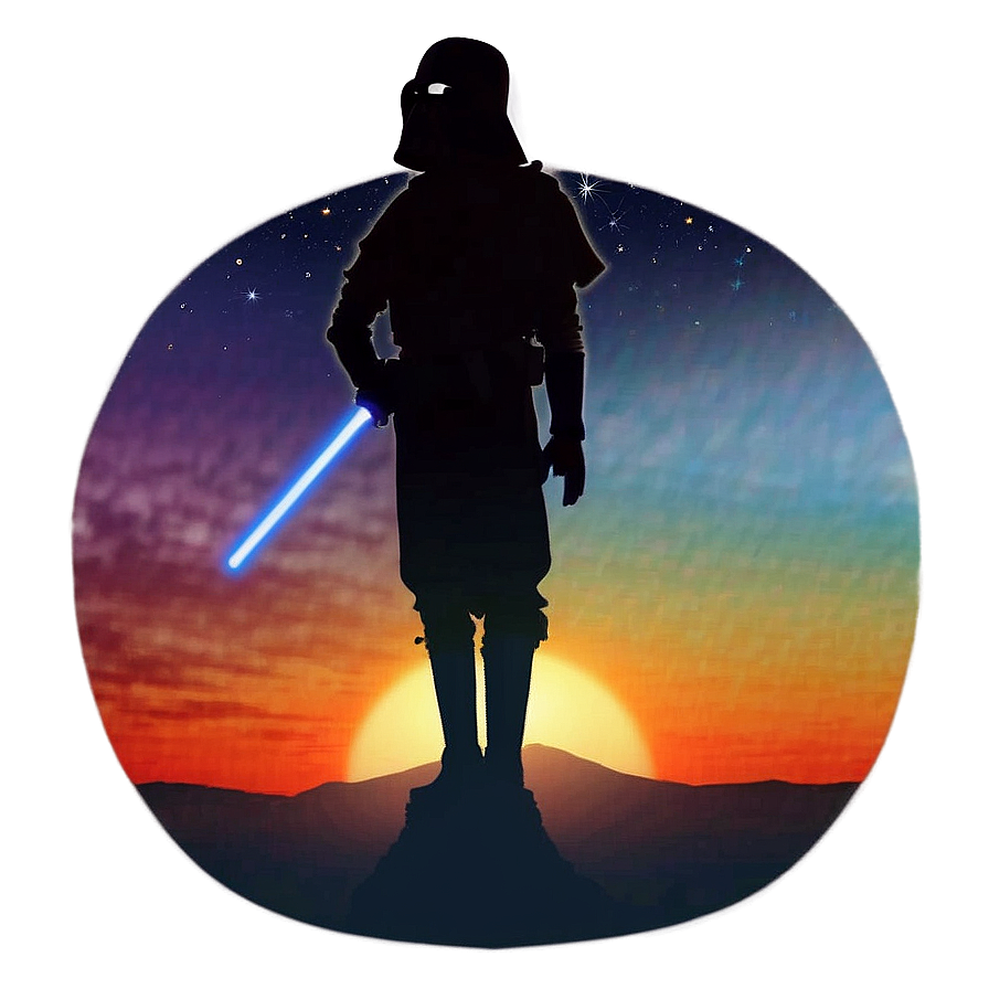 Star Wars Tatooine Sunset Silhouette Png Lam63 PNG Image