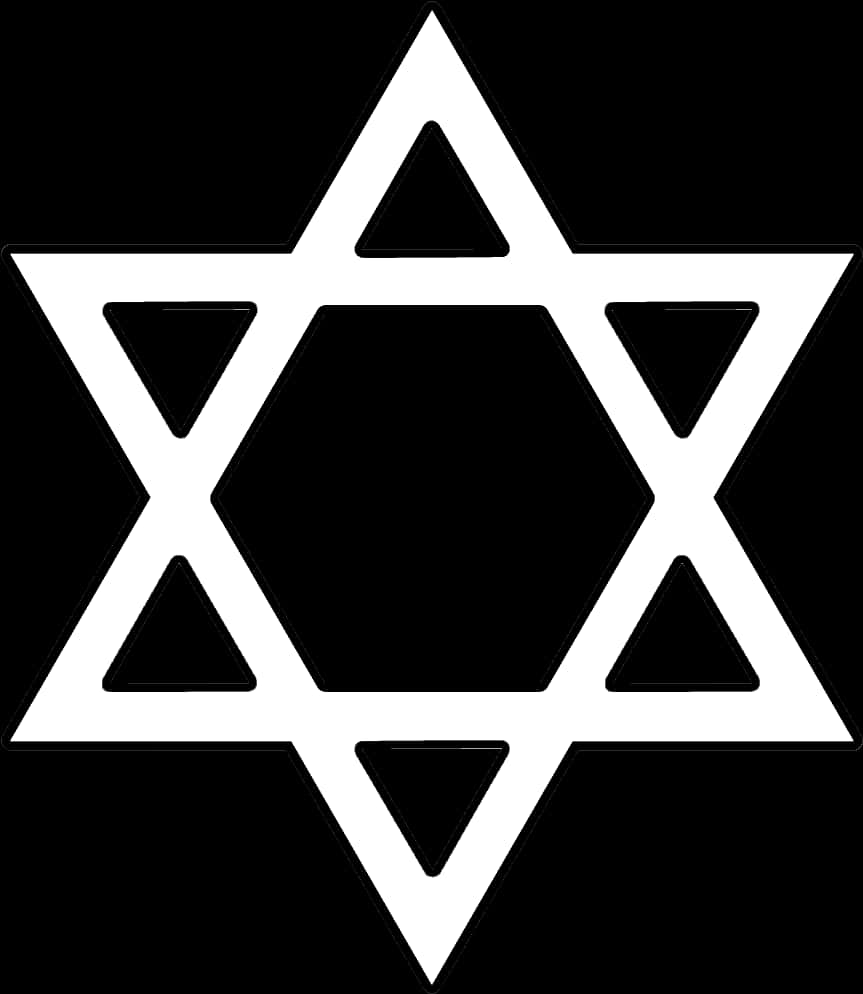 Starof David Symbol Black Background PNG Image