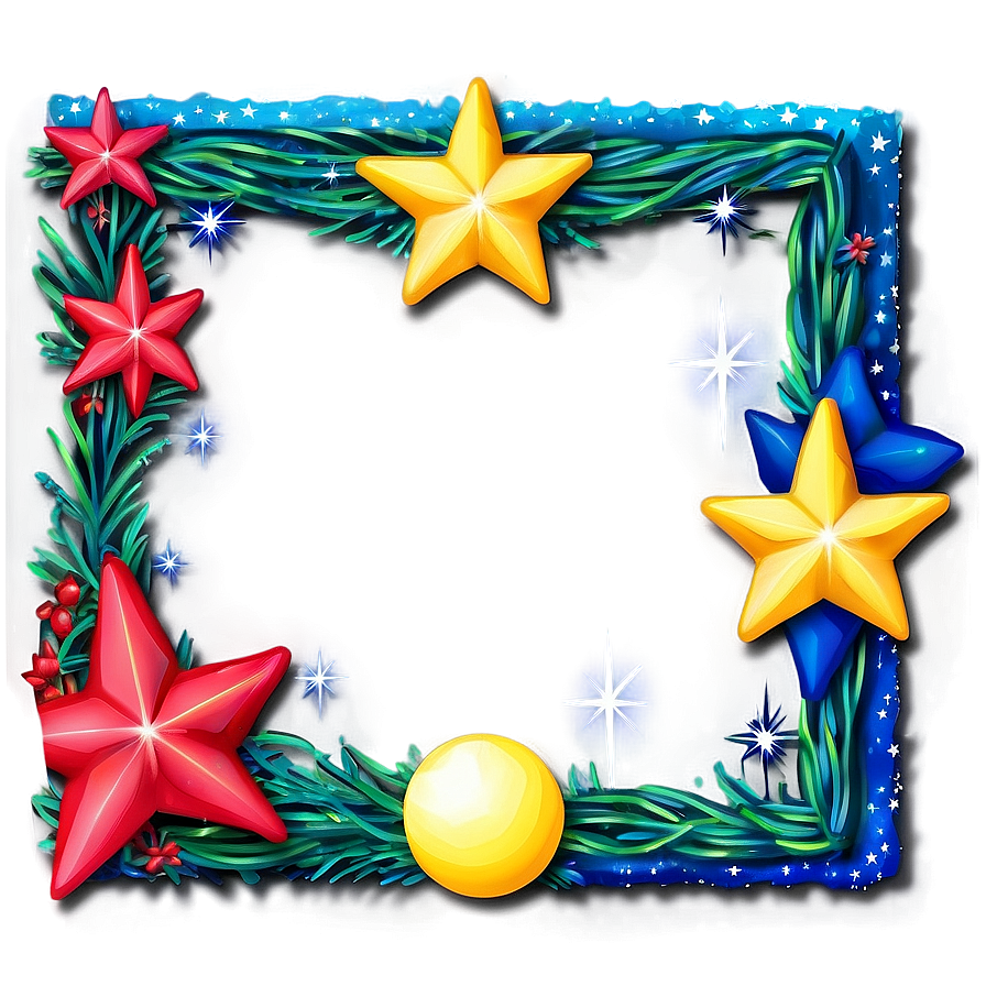 Starry Night Holiday Border Png 06132024 PNG Image