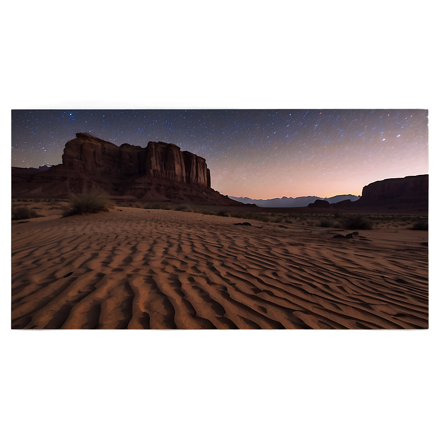 Starry Night Sky Desert Photo Png Nis PNG Image