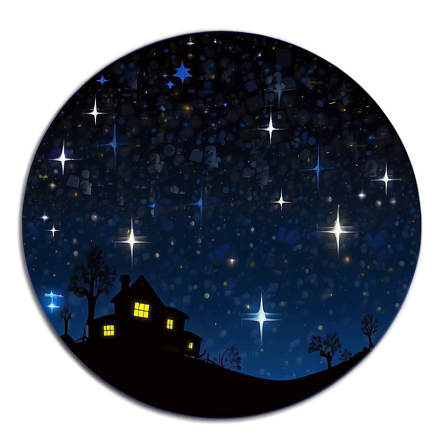 Starry Sky Artwork Png Xrf47 PNG Image