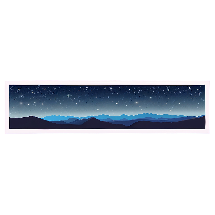 Starry Sky Over Mountains Png 06252024 PNG Image