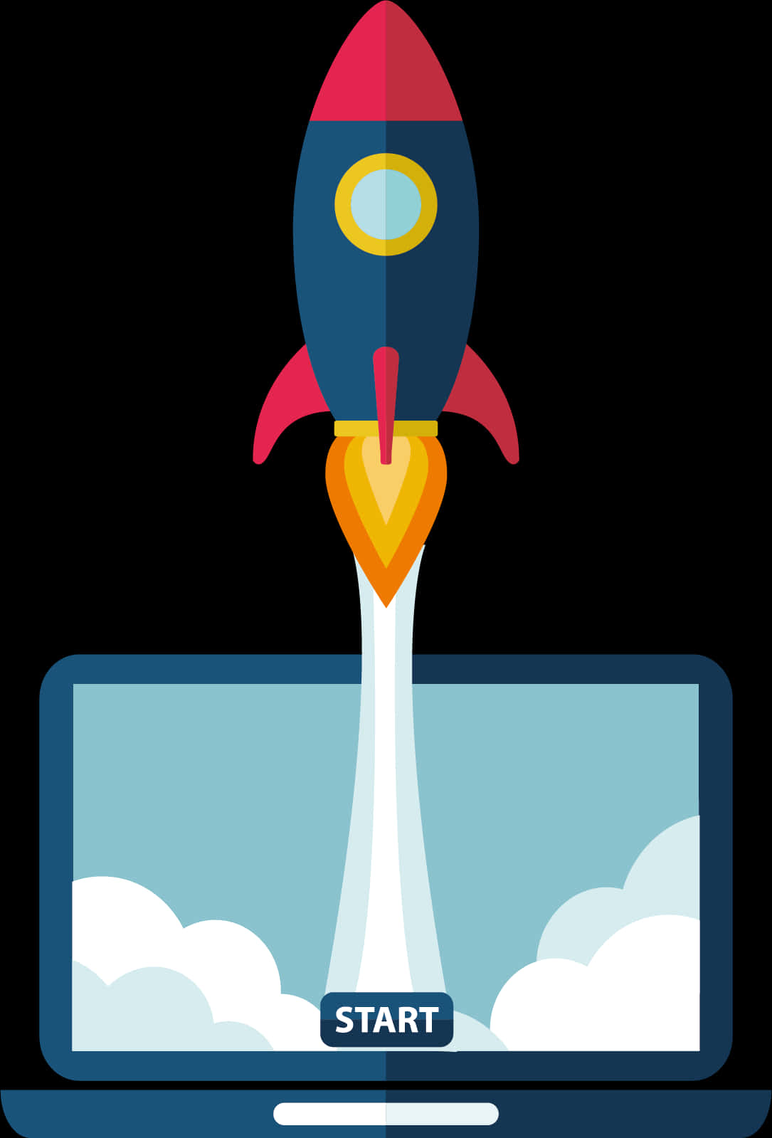 Startup Launch Concept Illustration PNG Image