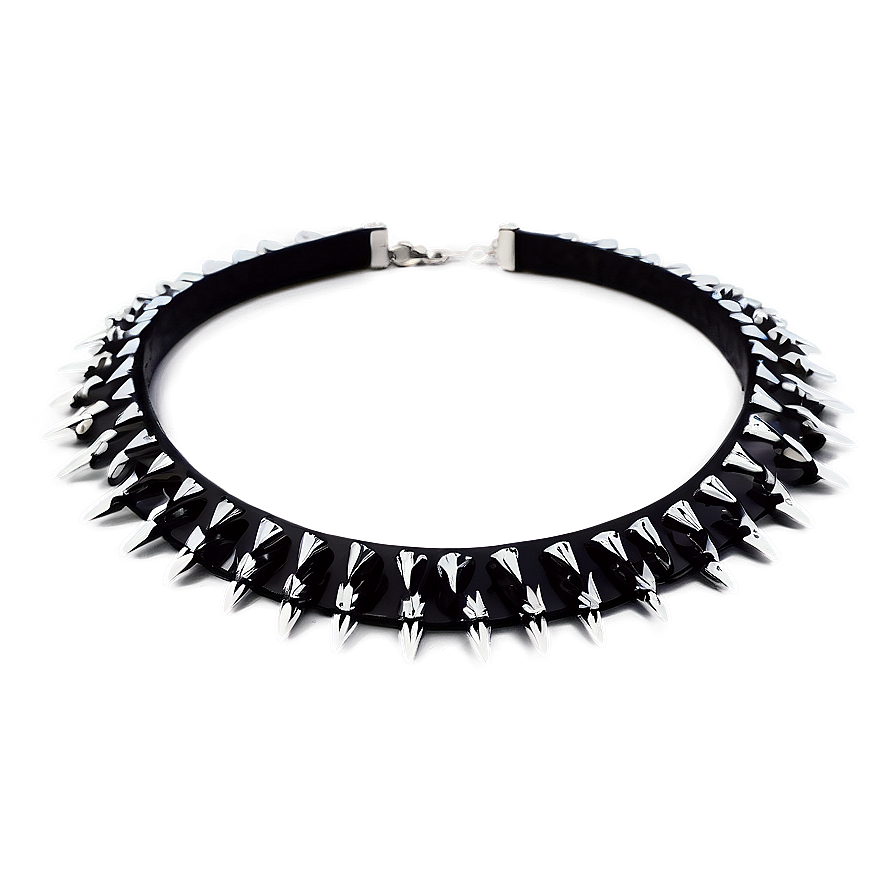 Statement Spiked Choker Necklace Png Rrv PNG Image