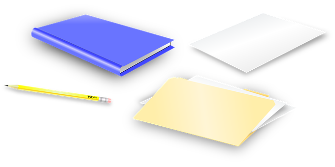 Stationery Itemson Black Background PNG Image