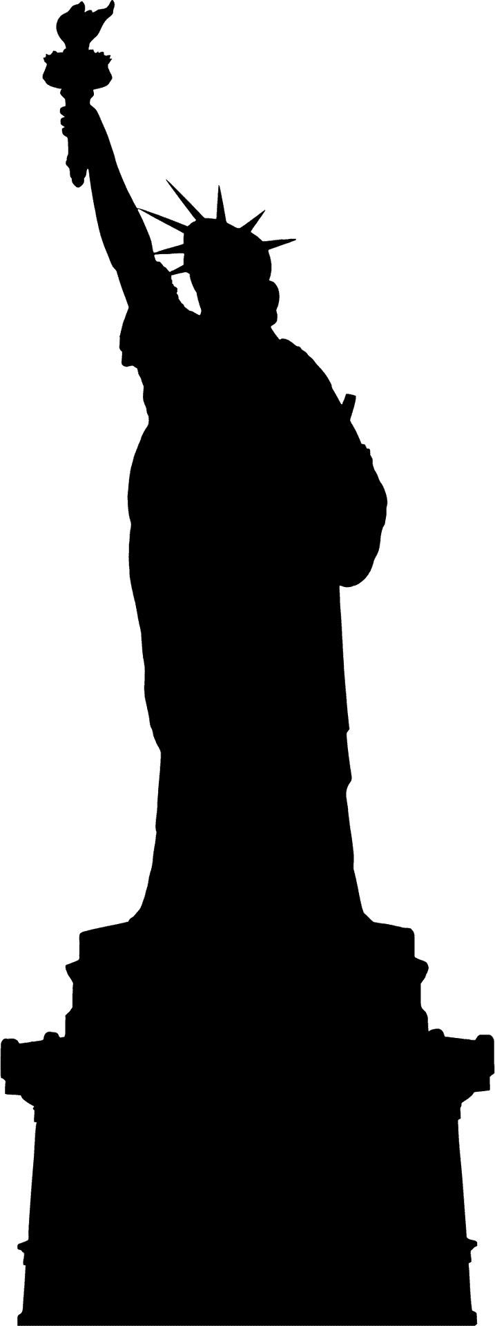 Statueof Liberty Silhouette PNG Image