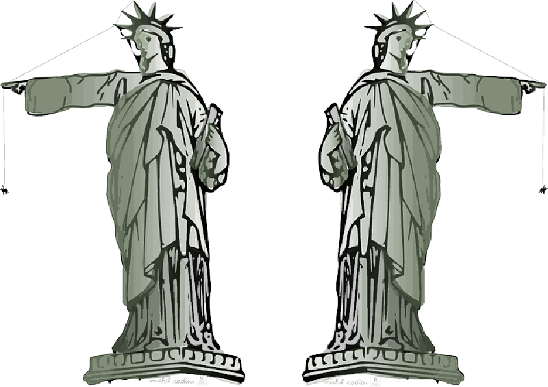 Statueof Liberty Twin Illustration PNG Image