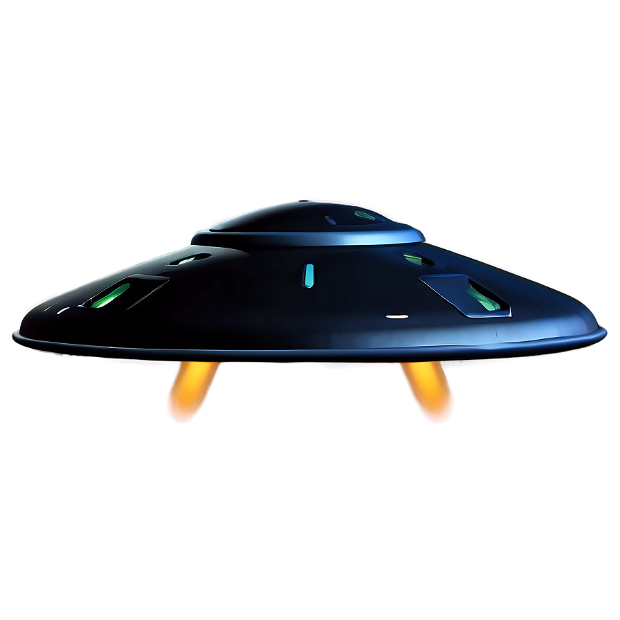 Stealth Black Flying Saucer Png Oja54 PNG Image