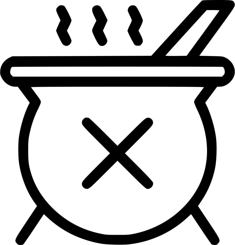 Steaming Cauldron Icon PNG Image