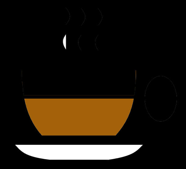 Steaming Coffee Cup Graphic PNG Image