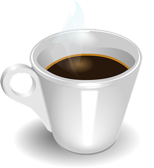 Steaming Coffee Cup Vector PNG Image