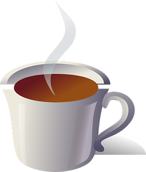 Steaming Coffee Cup Vector PNG Image