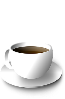 Steaming Coffee Cupon Black Background PNG Image