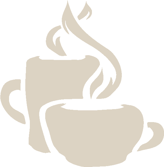 Steaming Coffee Cups Graphic PNG Image