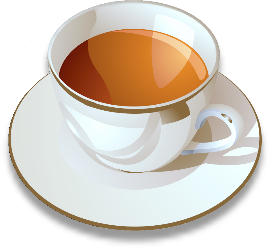 Steaming Tea Cup Vector PNG Image