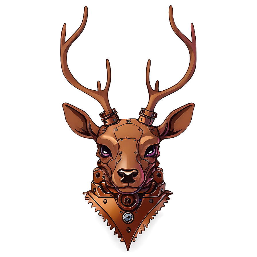 Steampunk Deer Head Design Png 10 PNG Image