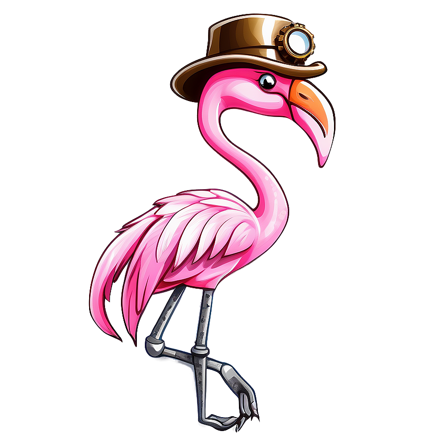 Steampunk Flamingo Design Png 30 PNG Image