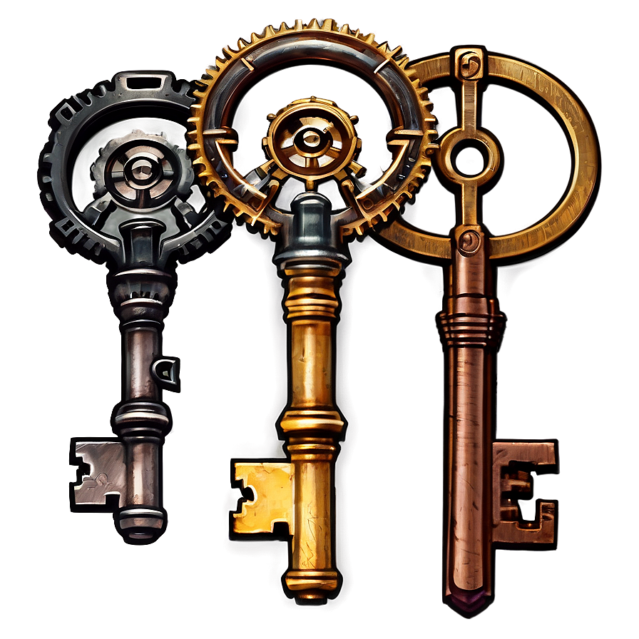 Steampunk Keys Png Qlp71 PNG Image