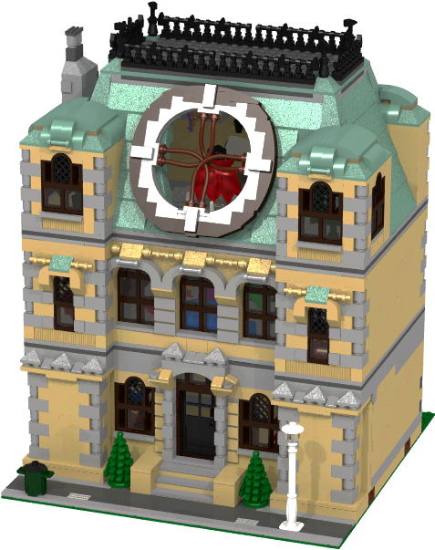 Steampunk Lego Building PNG Image