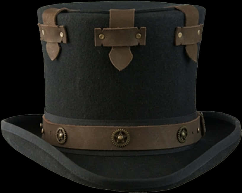 Steampunk Style Top Hat PNG Image