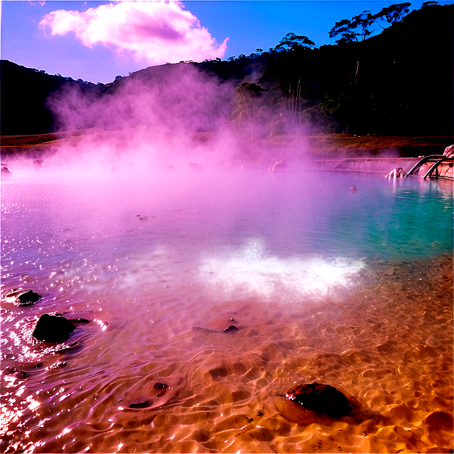 Steamy Hot Springs Bath Png 05042024 PNG Image